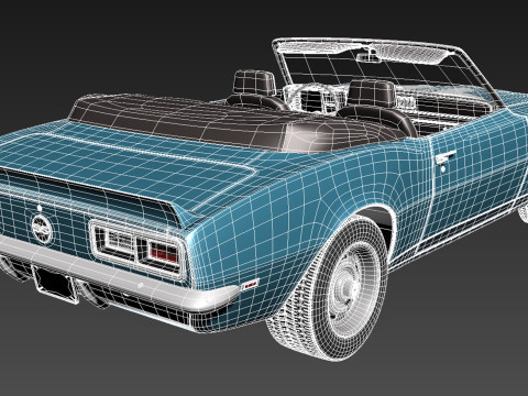 Chevrolet Camaro SS RS Convertible 1967 Modèle 3D