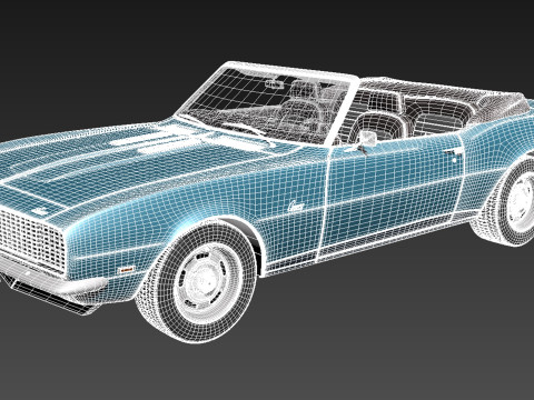 Chevrolet Camaro SS RS Convertible 1967 Modèle 3D