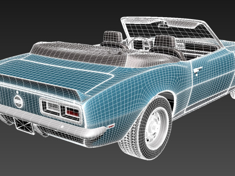 Chevrolet Camaro SS RS Convertible 1967 Modèle 3D