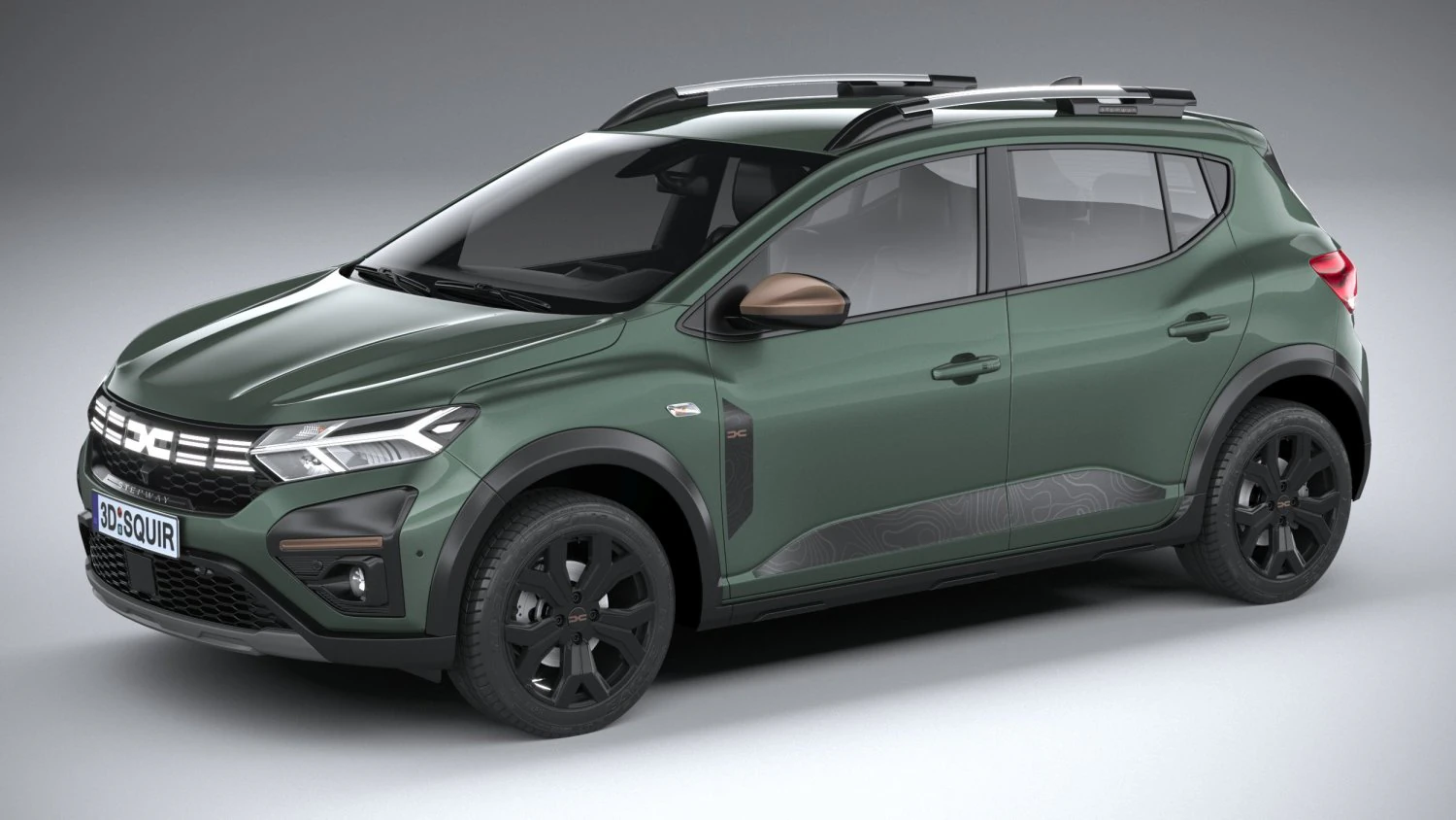 Dacia Sandero Stepway Extreme 2023 3D Model .c4d .max .obj .3ds .fbx .stl .blend