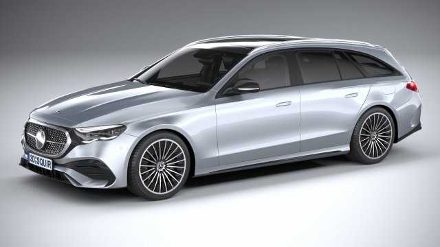 Mercedes-Benz E-class Estate AMG Line 2024 3D Model .c4d .max .obj .3ds .fbx .stl .blend 