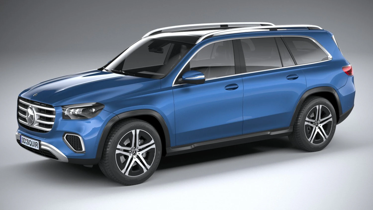 Mercedes-Benz GLS Basic 2024 3D Model .c4d .max .obj .3ds .fbx .stl .blend 