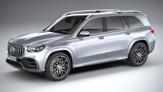 Mercedes-Benz GLS 63 AMG 2024 Model 3D .c4d .max .obj .3ds .fbx .stl .blend