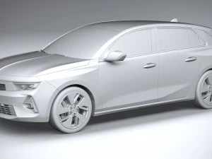 Opel Astra Electric 2023 3D Model