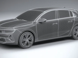 Opel Astra Electric 2023 3D Model