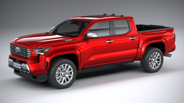 Toyota Tacoma 2024 3D Model .c4d .max .obj .3ds .fbx .stl .blend 