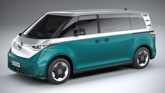 Volkswagen ID Buzz LWB 2023 3Dモデル .c4d .max .obj .3ds .fbx .stl .blend 