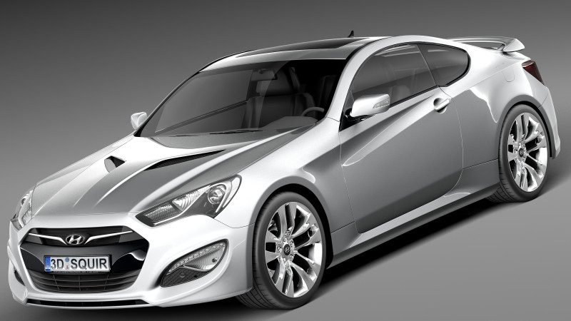 Hyundai Genesis Coupe 2013 3D-Modell .c4d .max .obj .3ds .fbx .stl .blend 