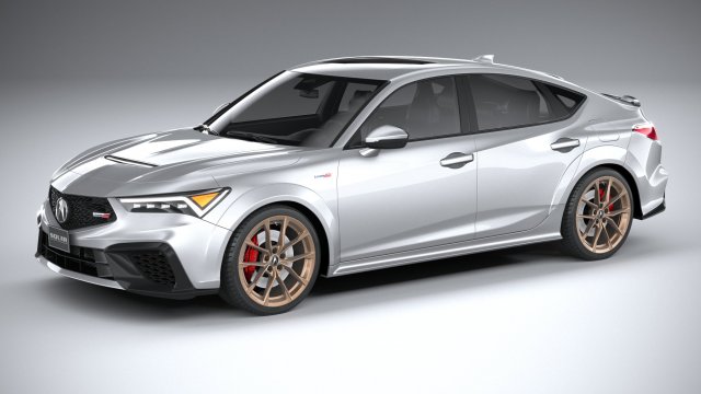 Acura Integra Type S 2024 3D मॉडल .c4d .max .obj .3ds .fbx .stl .blend