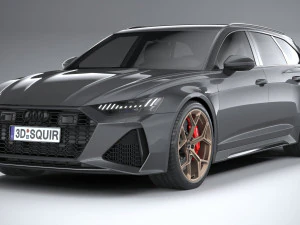 Audi RS6 Avant 2024 3D Model