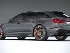 Audi RS6 Avant 2024 3D Model