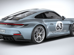 Porsche 911 S-T 2024 3D Модель