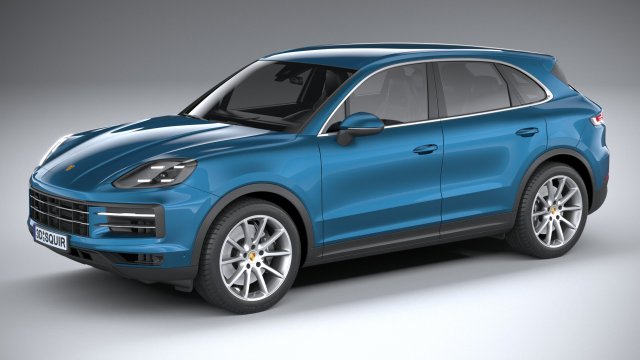Porsche Cayenne 2024 3D Model .c4d .max .obj .3ds .fbx .stl .blend 