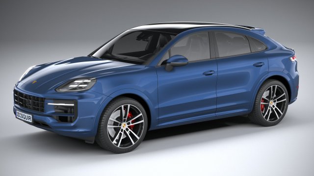 Porsche Cayenne S Coupe 2024 3Dモデル .c4d .max .obj .3ds .fbx .stl .blend
