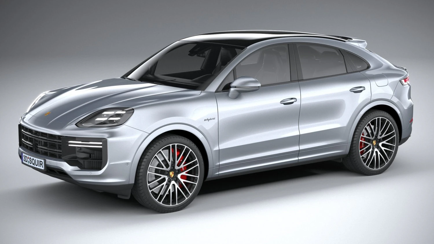 Porsche Cayenne Turbo E-Hybrid Coupe 2024 3D Model .c4d .max .obj .3ds .fbx .stl .blend 