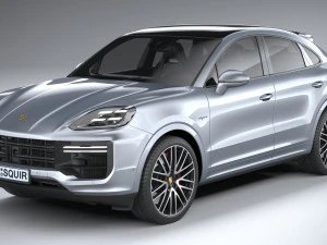 Porsche Cayenne Turbo E-Hybrid Coupe 2024 3D Model