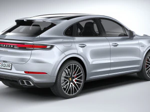 Porsche Cayenne Turbo E-Hybrid Coupe 2024 3D Model
