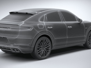 Porsche Cayenne Turbo E-Hybrid Coupe 2024 3D मॉडल