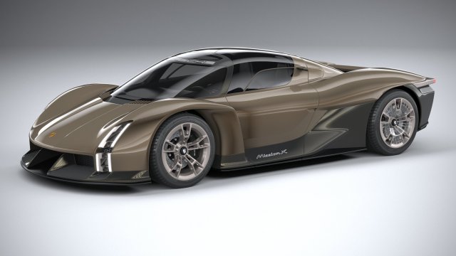 Porsche Mission X Concept 2023 3D Model .c4d .max .obj .3ds .fbx .stl .blend 