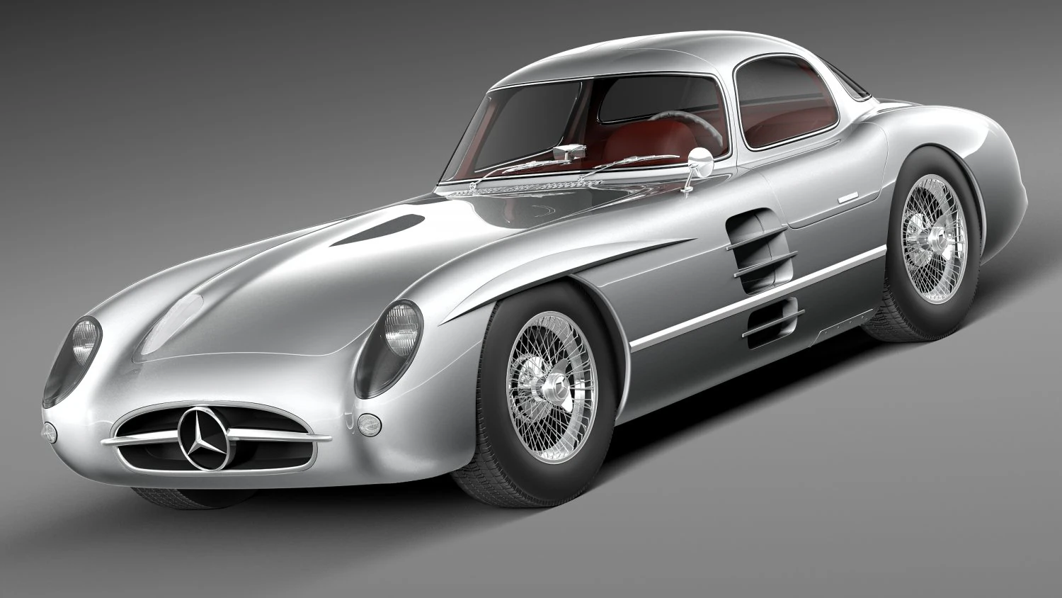 Mercedes-Benz 300 SLR 1955 3D Model .c4d .max .obj .3ds .fbx .stl .blend 