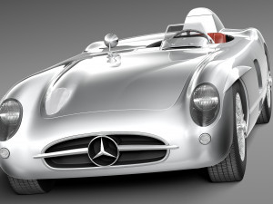 Mercedes-Benz 300 SLR 1955 Spider 3D Model