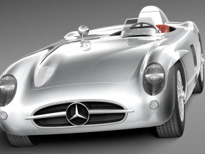 Mercedes-Benz 300 SLR 1955 Spider 3D Model