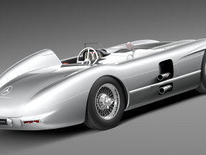 Mercedes-Benz 300 SLR 1955 Spider 3D Model
