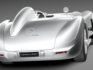 Mercedes-Benz 300 SLR 1955 Spider 3D Model