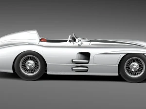 Mercedes-Benz 300 SLR 1955 Spider 3D Model