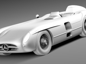Mercedes-Benz 300 SLR 1955 Spider 3D Model
