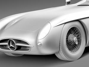 Mercedes-Benz 300 SLR 1955 Spider 3D Model