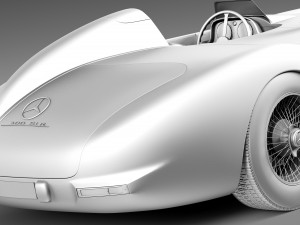 Mercedes-Benz 300 SLR 1955 Spider 3D Model
