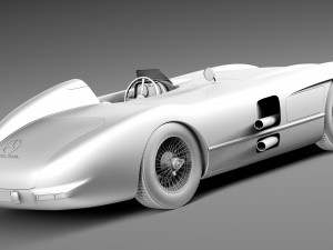 Mercedes-Benz 300 SLR 1955 Spider 3D Model