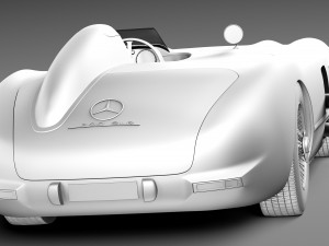 Mercedes-Benz 300 SLR 1955 Spider 3D Model