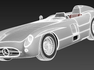 Mercedes-Benz 300 SLR 1955 Spider 3D Model