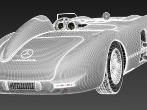 Mercedes-Benz 300 SLR 1955 Spider 3D Model