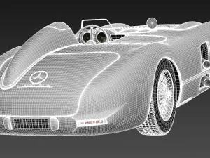 Mercedes-Benz 300 SLR 1955 Spider 3D Model