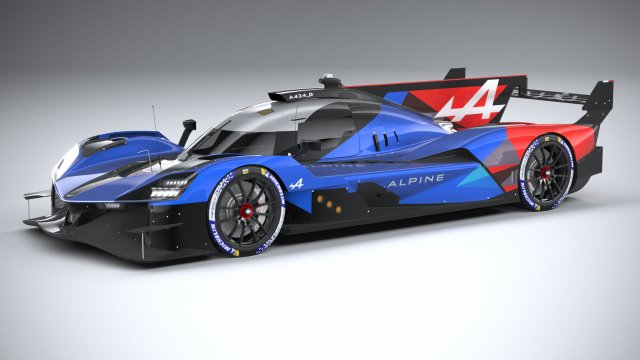 Alpine A424 LM 2024 3D-Modell .c4d .max .obj .3ds .fbx .stl .blend 