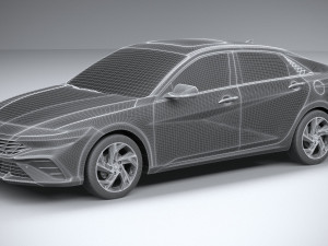 Hyundai Elantra 2024 3D 模型