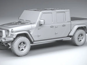 Jeep Gladiator Willys 2024 3D Model