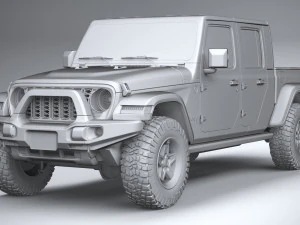 Jeep Gladiator Willys 2024 3D Model