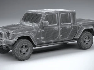 Jeep Gladiator Willys 2024 3D Model