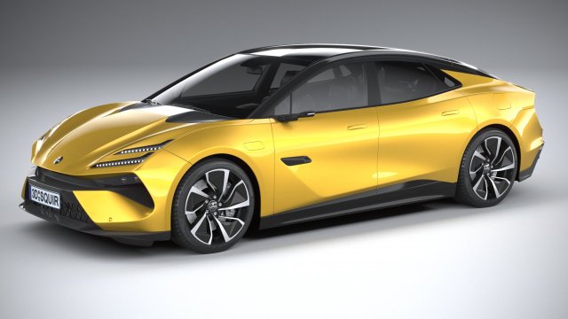 Lotus Emeya 2025 3D Модель .c4d .max .obj .3ds .fbx .stl .blend 
