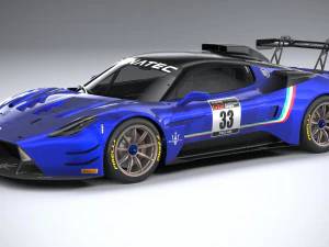 मासेराती जीटी2 रेसकार 2023 3D मॉडल