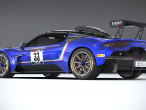 Maserati GT2 Racecar 2023 3D Model
