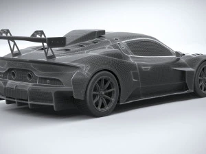 Maserati GT2 Racecar 2023 3D Model