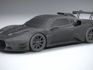 Maserati GT2 Racecar 2023 3D Model