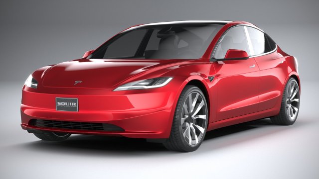 Tesla Model 3 2024 - 3D Model for Corona
