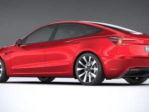 Tesla Model 3 2024 3D 模型
