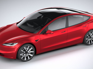 Tesla Model 3 2024 3D 模型